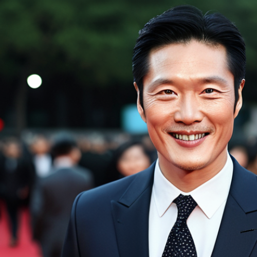 Home 20 Чан Дон Гон (Jang Dong Gun)**
A professional portrait of a handsome, mature actor, Jang Dong Gun, fully clothed in a stylish, dark suit with a subtle patterned tie. He is standing on a red carpet at a film premiere, surrounded by soft, blurred lights and camera flashes. The background shows glimpses of elegantly dressed people. Focus on his charismatic smile and confident posture. Safe for work, appropriate content, professional, modest. Perfect anatomy, correct proportions, natural pose, well-formed hands, proper finger count, natural body proportions. High quality, professional photography.
**