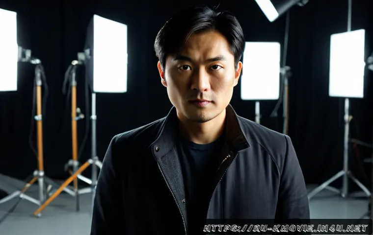 Home 17 유아인 출연작 TOP 5 - Photorealistic cinematic portrait of a versatile East Asian male actor in his early thirties, standi...